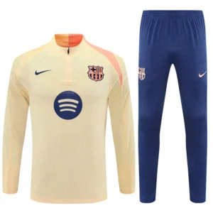 Survêtement Haut/Bas Barcelone 2025/2026 Crème Jaune