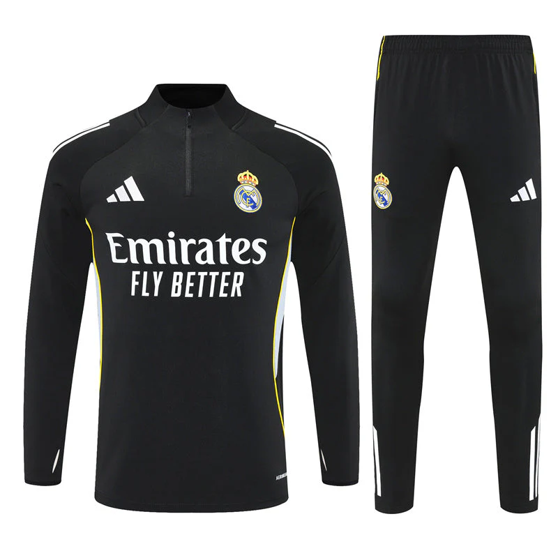 Survêtement Haut/Bas Real Madrid 2025/2026 Noir Emirates
